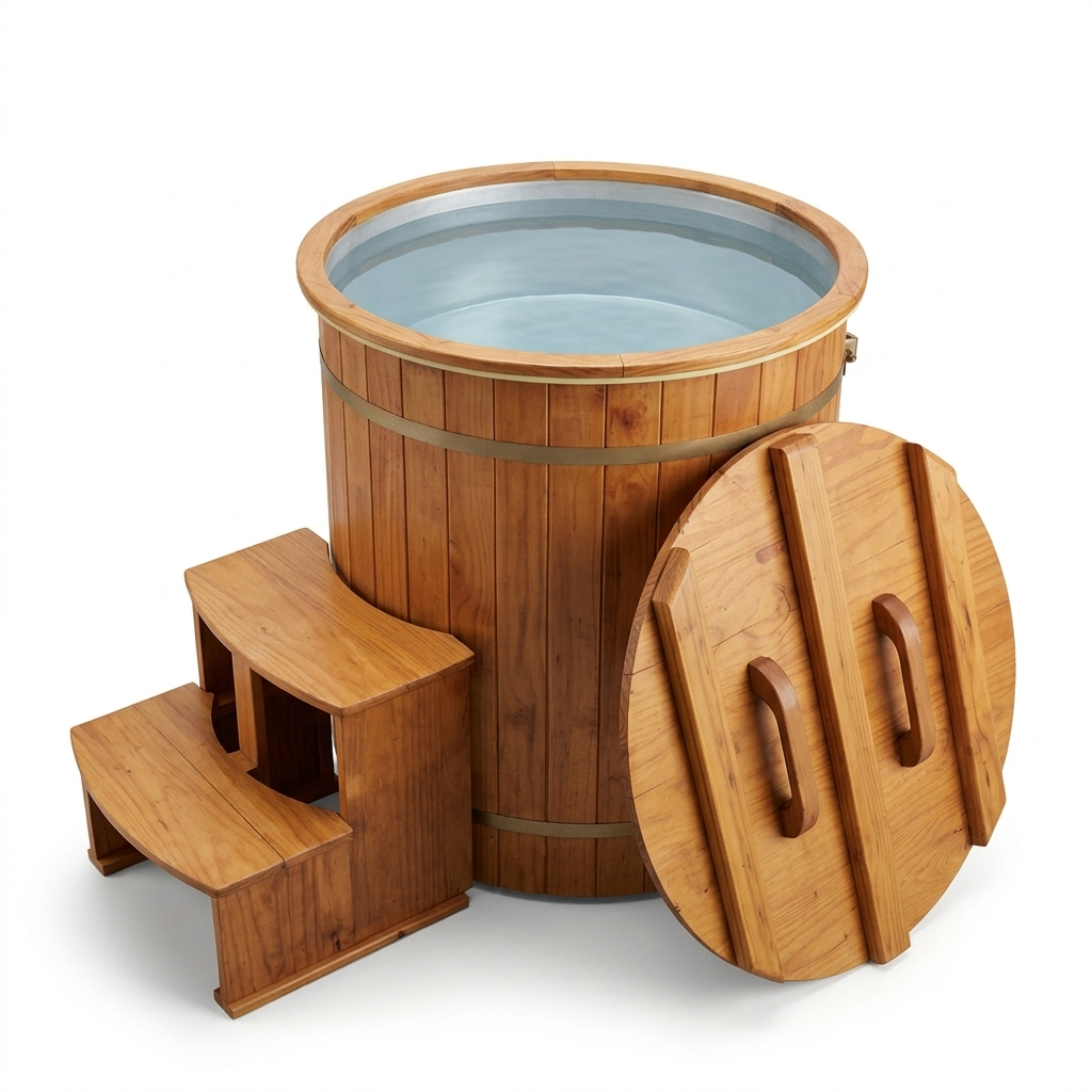 UnleashRep Canadian Red Cedar Round Cold Plunge Tub