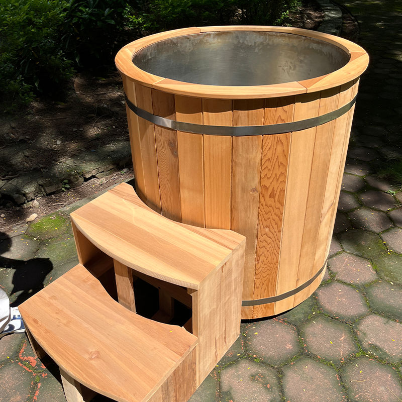 UnleashRep Canadian Red Cedar Round Cold Plunge Tub