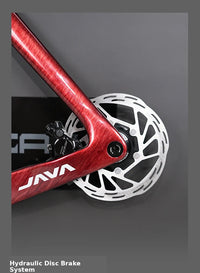 JAVA Vittoria Carbon Aero Road Bike – Shimano 105 Di2 R7170 2x12 Speed, Hydraulic Disc Brakes, 700C Carbon Wheels